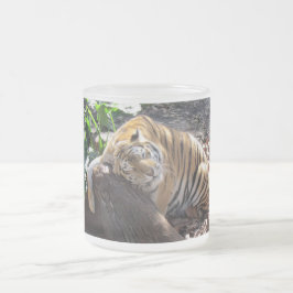 Caneca De Café Vidro Jateado Te Amo Como Um Rochedo - Bengala Tiger - Mug