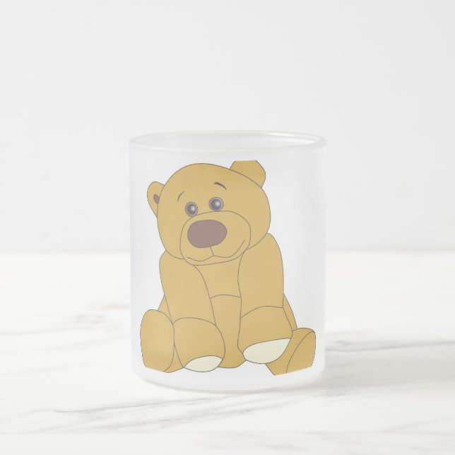 Caneca De Café Vidro Jateado Teddybär (Centro)