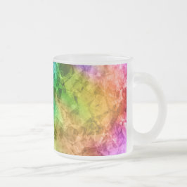 Caneca De Café Vidro Jateado Textura Azul De Peacock Despedaçada