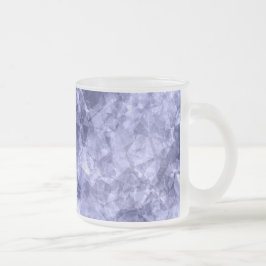 Caneca De Café Vidro Jateado Textura Azul Escuro Crumplada
