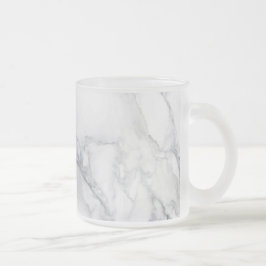 Caneca De Café Vidro Jateado Textura branca de mármore