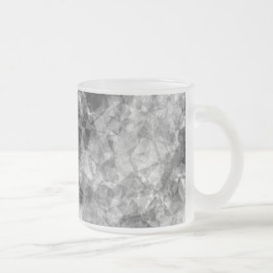 Caneca De Café Vidro Jateado Textura Crumplada De Carvão