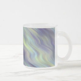 Caneca De Café Vidro Jateado Textura de Lavanda ondulada