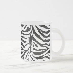 Caneca De Café Vidro Jateado Textura De Pele Zebra (Adicionar/Alterar Cor De Fu