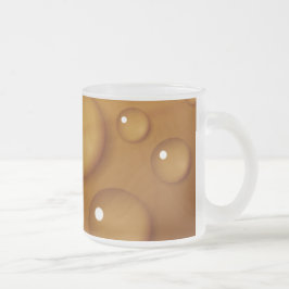 Caneca De Café Vidro Jateado Textura de queda de água laranja