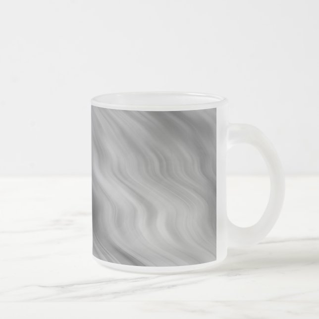 Caneca De Café Vidro Jateado Textura em onda Rosa preto (Direita)