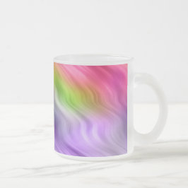 Caneca De Café Vidro Jateado Textura ondulada de orquídea púrpura