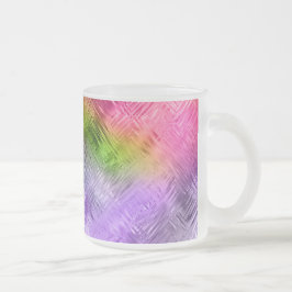 Caneca De Café Vidro Jateado Textura Roxa Glassy Ametrine