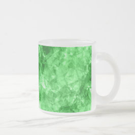 Caneca De Café Vidro Jateado Textura verde amassada