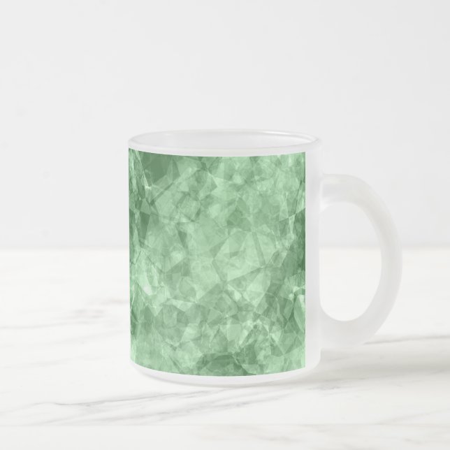 Caneca De Café Vidro Jateado Textura verde escura amassada (Direita)