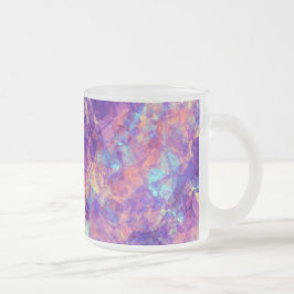 Caneca De Café Vidro Jateado Textura violeta amassada