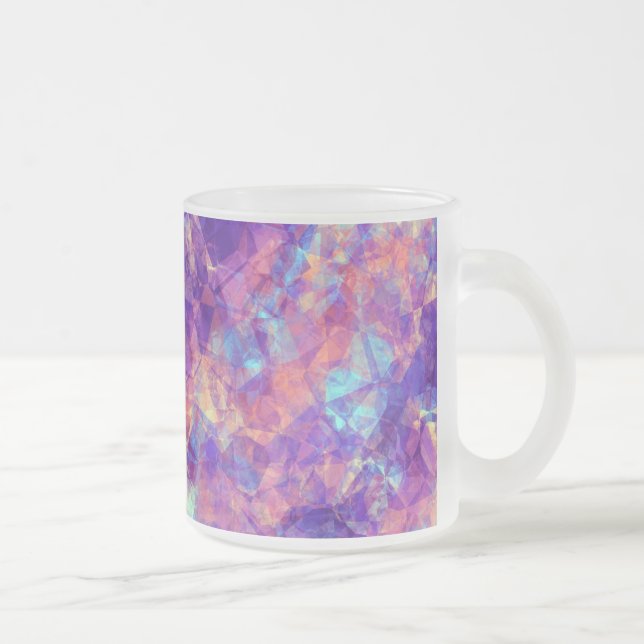 Caneca De Café Vidro Jateado Textura violeta amassada (Direita)