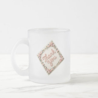 Caneca De Café Vidro Jateado Thank you