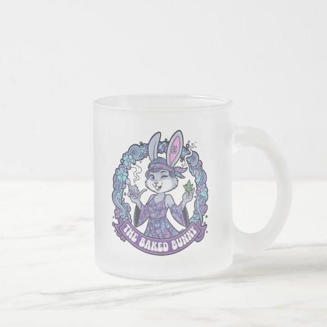 Caneca De Café Vidro Jateado The Baked Bunny  (Direita)