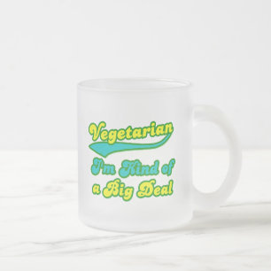 Caneca De Café Vidro Jateado Tipo de I'm do vegetariano de uma grande coisa