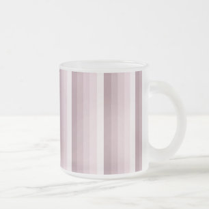 Caneca De Café Vidro Jateado tiras de sombra rosa quartz