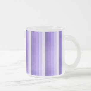 Caneca De Café Vidro Jateado Tiras de sombra violeta