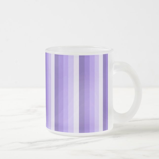Caneca De Café Vidro Jateado Tiras de sombra violeta (Direita)