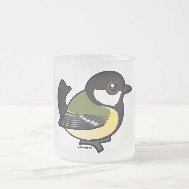 Caneca De Café Vidro Jateado Tit de Excelente Birdorable (Centro)