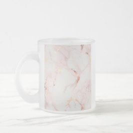 Caneca De Café Vidro Jateado Titular da rosa claro