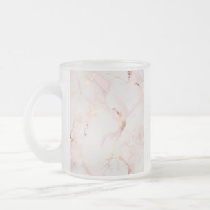 Caneca De Café Vidro Jateado Titular da rosa claro