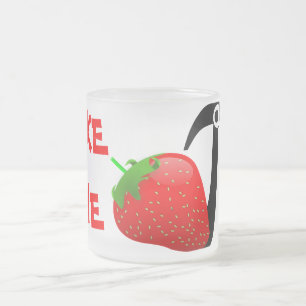 Caneca De Café Vidro Jateado TORNAR MINA Fosco de morango de framboesa