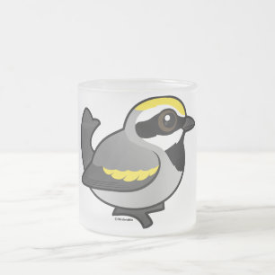 Caneca De Café Vidro Jateado toutinegra Ouro-voada