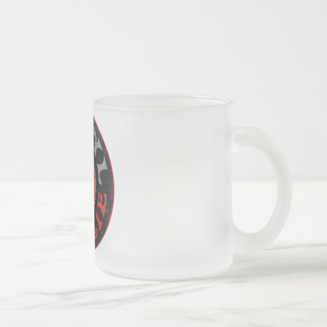 Caneca De Café Vidro Jateado Toxicómano do vinil (Direita)