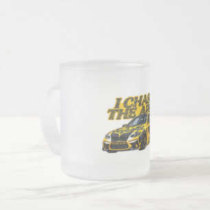 Caneca De Café Vidro Jateado Track Day Frosted Cup Eu persigo o ápice