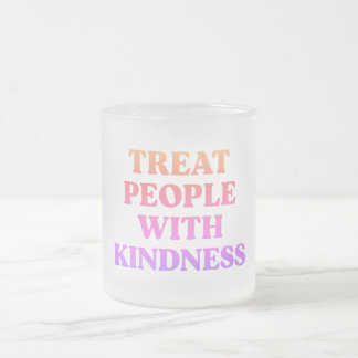 Caneca De Café Vidro Jateado Tratar Pessoas com bondade