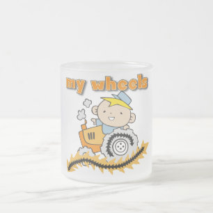 Caneca De Café Vidro Jateado Trator meus camiseta e presentes das rodas