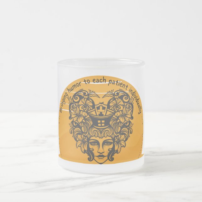 Caneca De Café Vidro Jateado Trazendo humor a cada paciente individualmente (Centro)