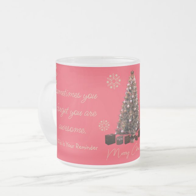 Caneca De Café Vidro Jateado Trendy Você É Um Feliz Natal (Frente Esquerda)