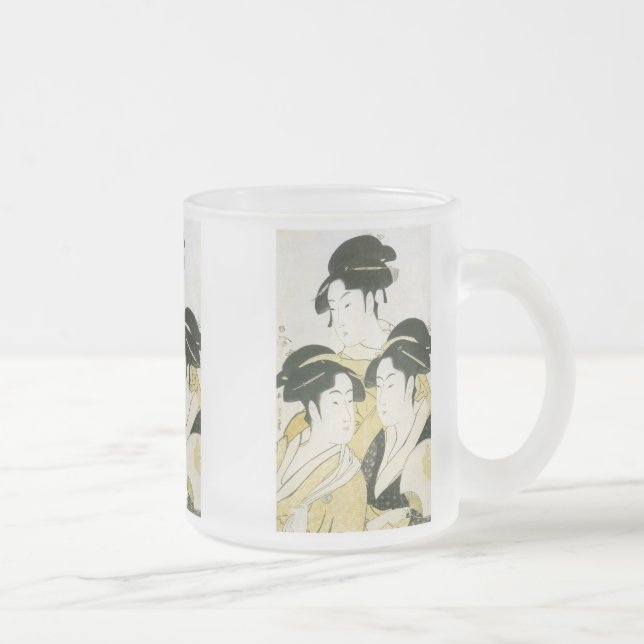 Caneca De Café Vidro Jateado Três Beleza, Utamaro, 1790 Mug (Direita)