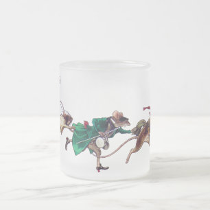 Caneca De Café Vidro Jateado Três Ratos Cegos