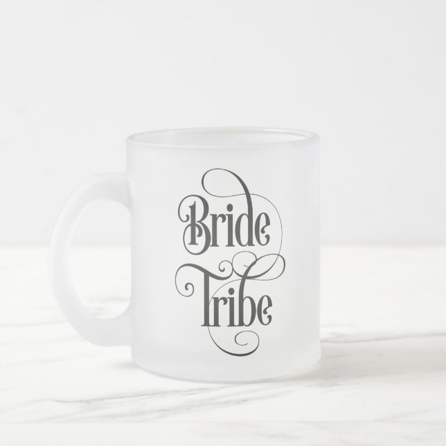 Caneca De Café Vidro Jateado Tribo da Noiva  (Esquerda)