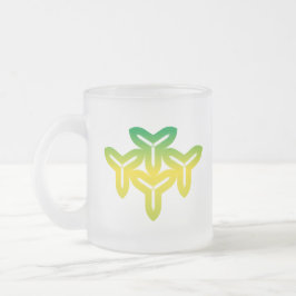 Caneca De Café Vidro Jateado Trilâmina Gótica