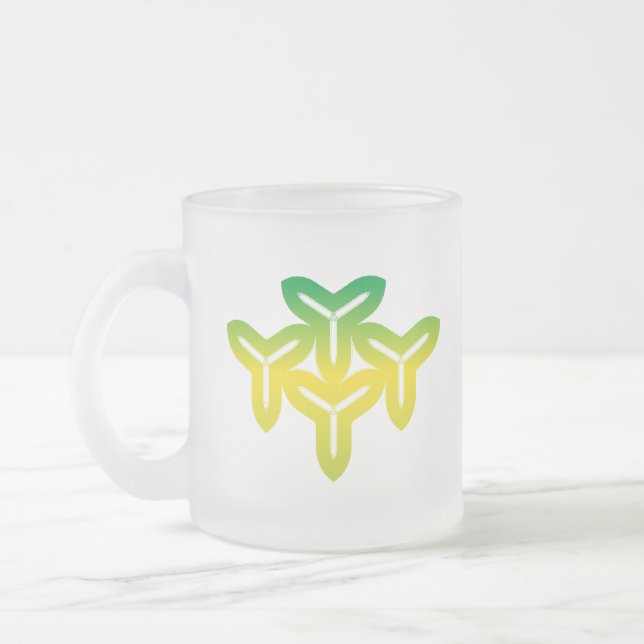 Caneca De Café Vidro Jateado Trilâmina Gótica (Esquerda)