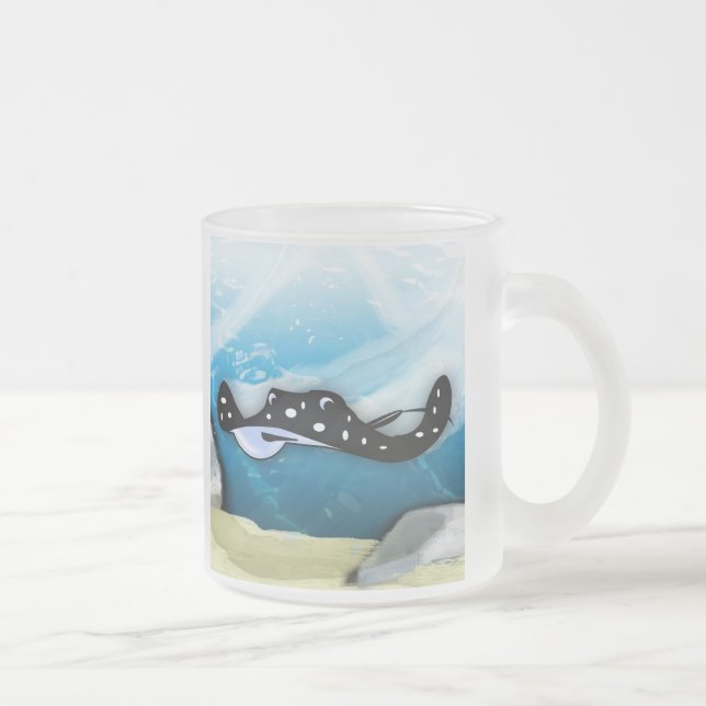 Caneca De Café Vidro Jateado Tropa de Stingray (Direita)