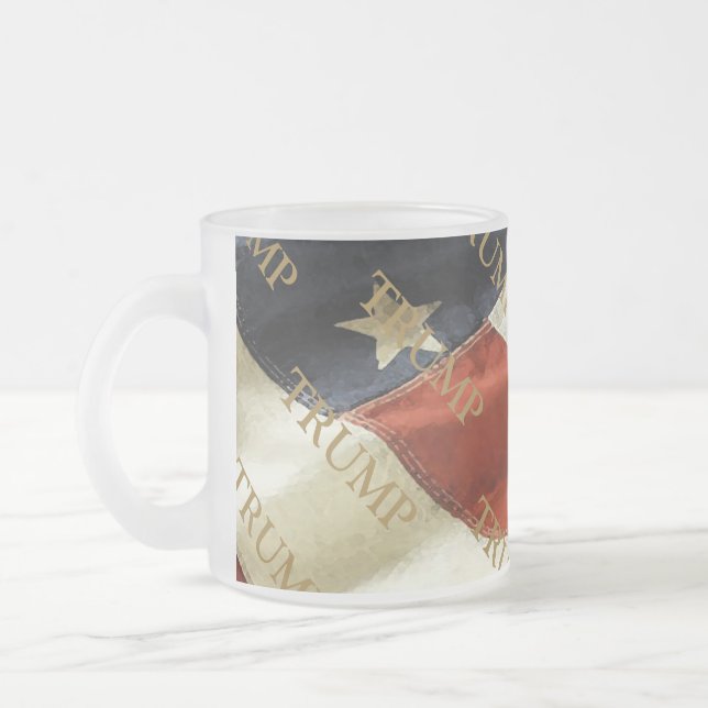 CANECA DE CAFÉ VIDRO JATEADO TRUMP (Esquerda)