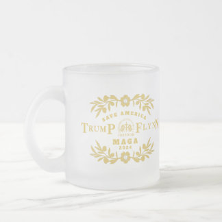 Caneca De Café Vidro Jateado Trump Flynn 2024