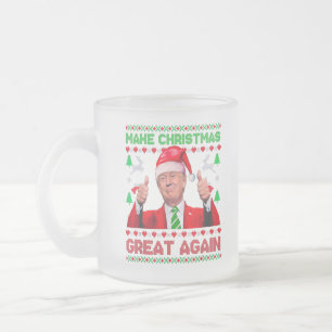 Caneca De Café Vidro Jateado Trump Torna o Excelente de Natal novamente present