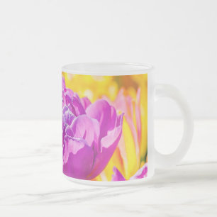 Caneca De Café Vidro Jateado Tulipas Encantando 12