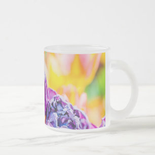 Caneca De Café Vidro Jateado Tulipas Encantando 14