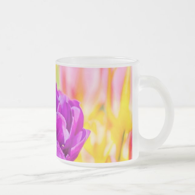 Caneca De Café Vidro Jateado Tulipas Encantando 15 (Direita)