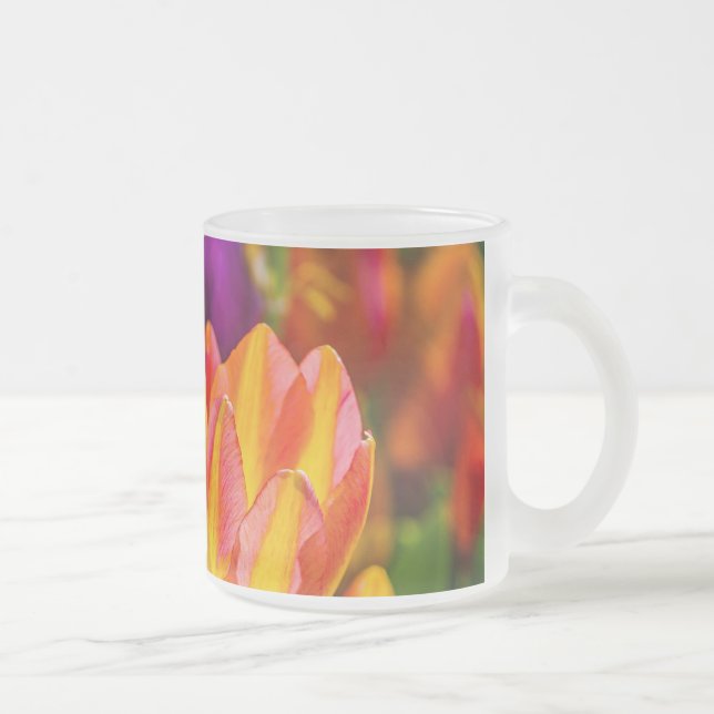 Caneca De Café Vidro Jateado Tulipas Encantando 16 (Direita)