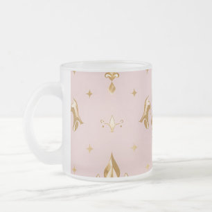 Caneca De Café Vidro Jateado Tumbler Rosa Glass