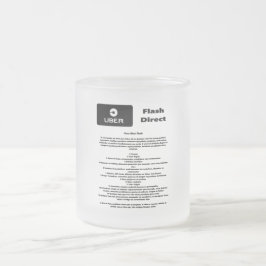 Caneca De Café Vidro Jateado Uber Flash Direct Diretrizes