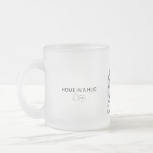 Um Abraço é um Lar - Caneca de Vidro Fosco - Reena