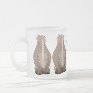 Caneca De Café Vidro Jateado Um desenho animado de Rinoceronte elasmotherium